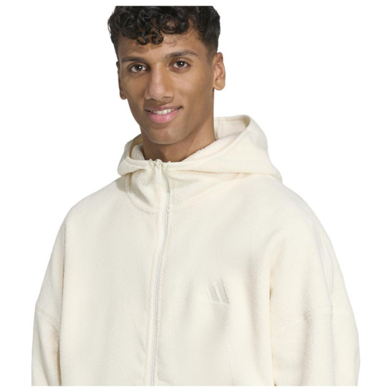 Adidas Ανδρική ζακέτα Future Icons Small Logo Sherpa Full-Zip Hoodie